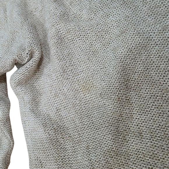 Hollister Vintage Grey Cream Knit Long Sleeve Vneck - Picture 6 of 6